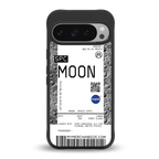 moon boarding pass ticket back phone cover | glass case for google pixel 9 pro xl