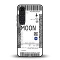 moon boarding pass ticket back phone cover | glass case for samsung galaxy s24