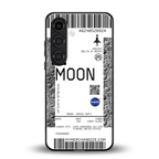 moon boarding pass ticket back phone cover | glass case for samsung galaxy s23 plus