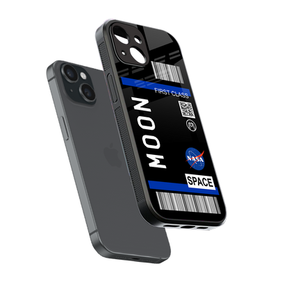 moon boarding pass back phone cover | glass case for iphone 14