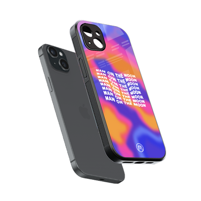 moon man back phone cover | glass case for iphone 15 plus