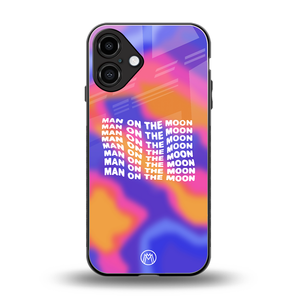 moon man back phone cover | glass case for iphone 16 plus