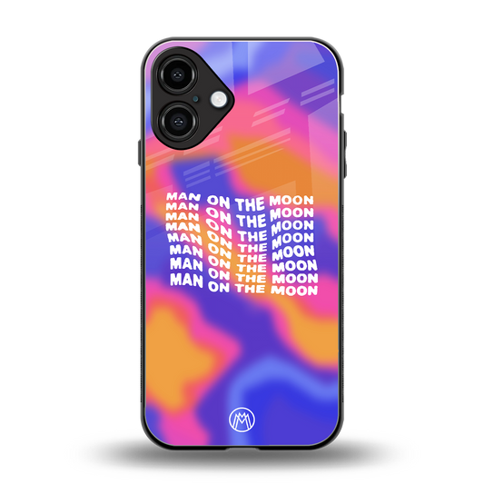 moon man back phone cover | glass case for iphone 16 plus