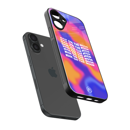 moon man back phone cover | glass case for iphone 16 plus