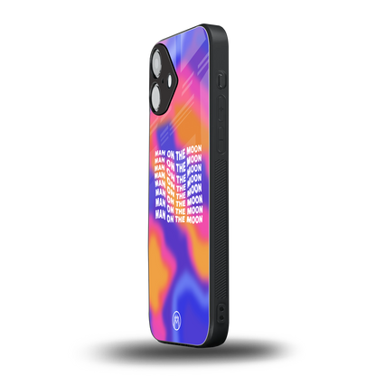 moon man back phone cover | glass case for iphone 16 plus