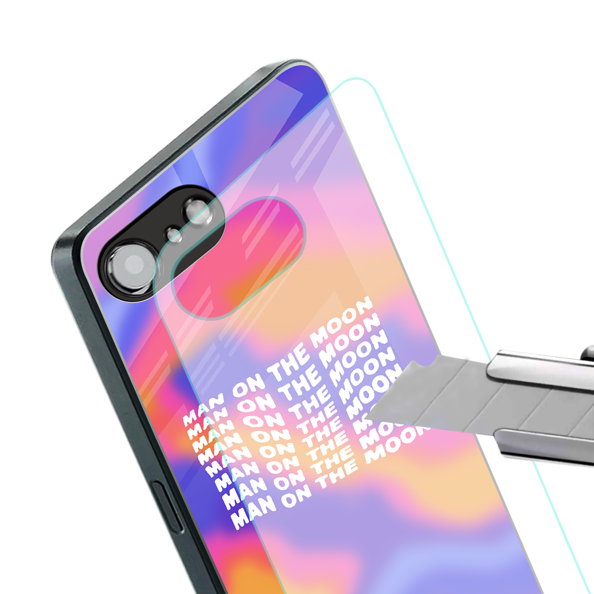 moon man back phone cover | glass case for iphone 16e