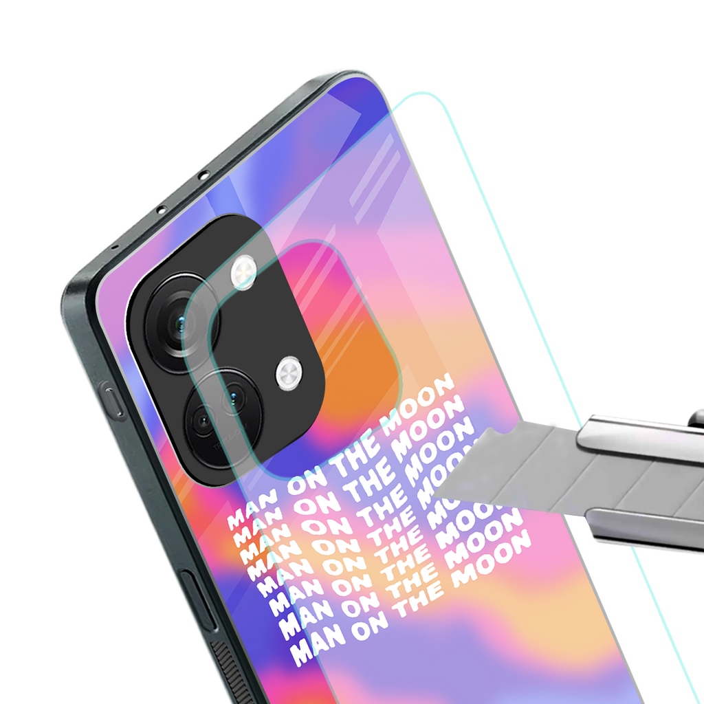 moon man back phone cover | glass case for oneplus nord 3