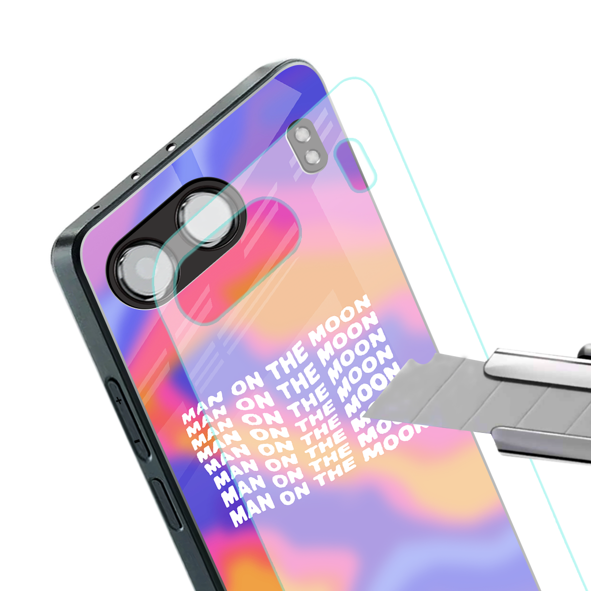 moon man back phone cover | glass case for oneplus nord 4