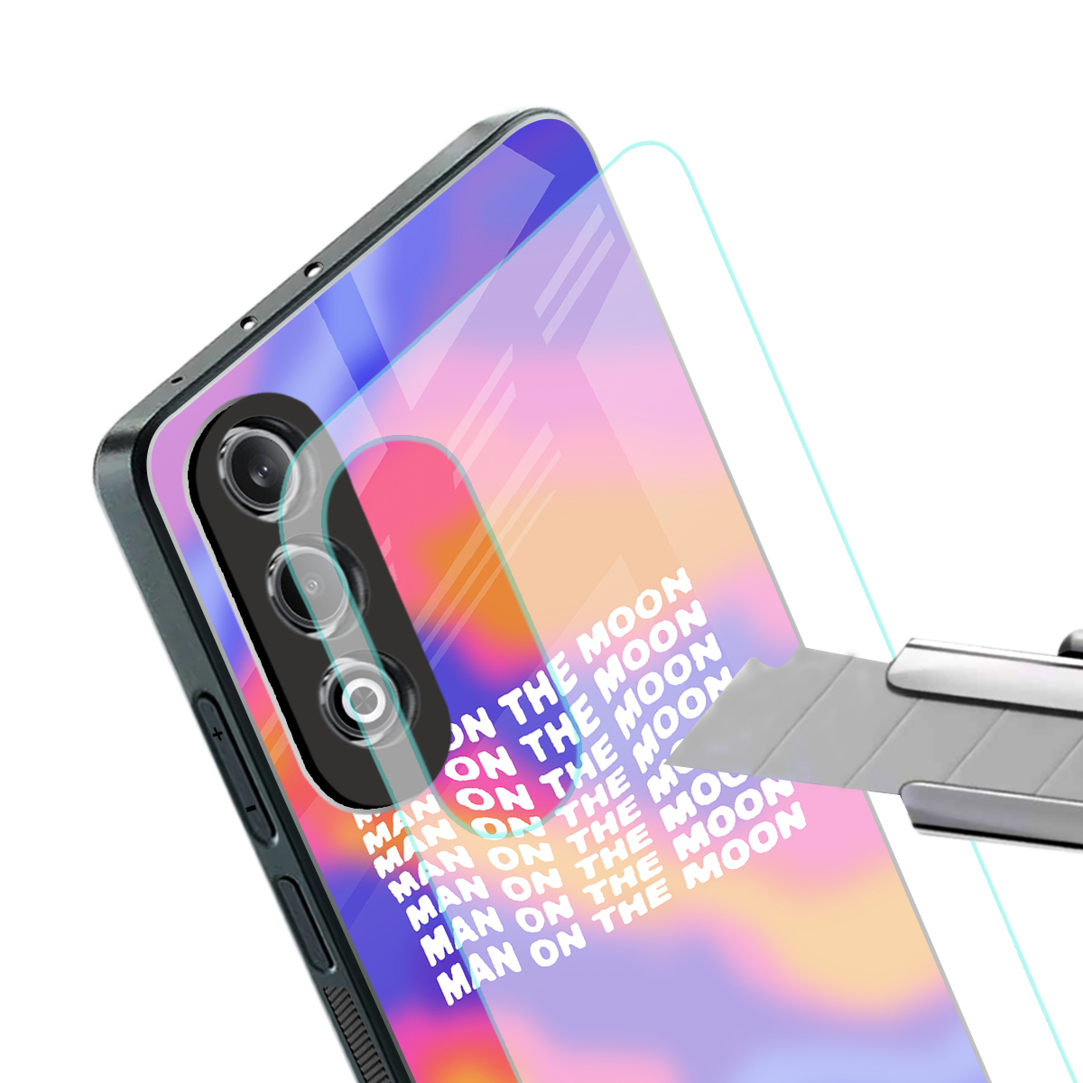moon man back phone cover | glass case for oneplus nord ce 4