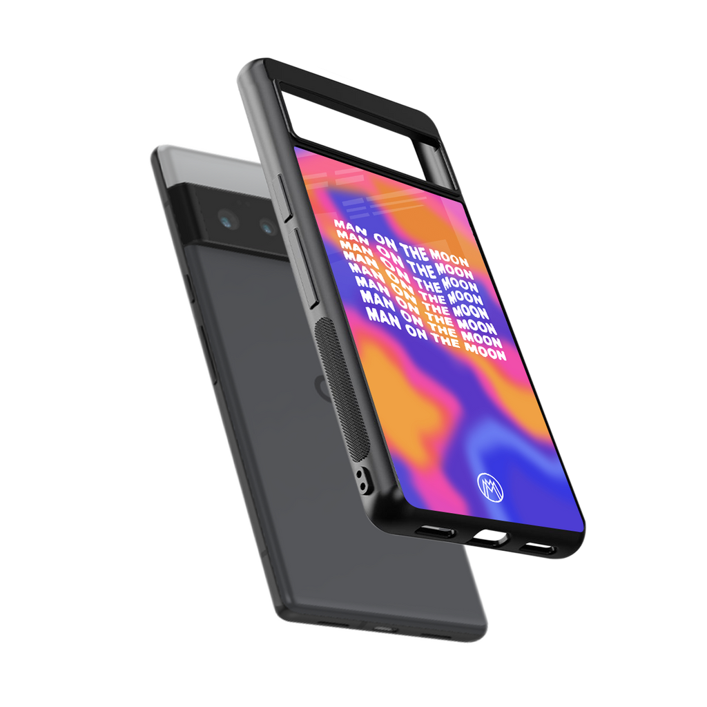 moon man back phone cover | glass case for google pixel 6 pro