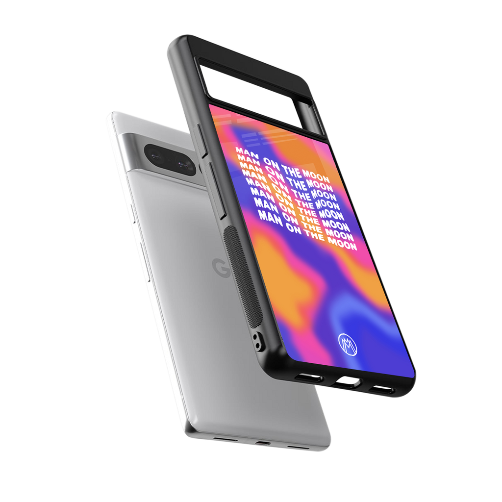 moon man back phone cover | glass case for google pixel 7 pro