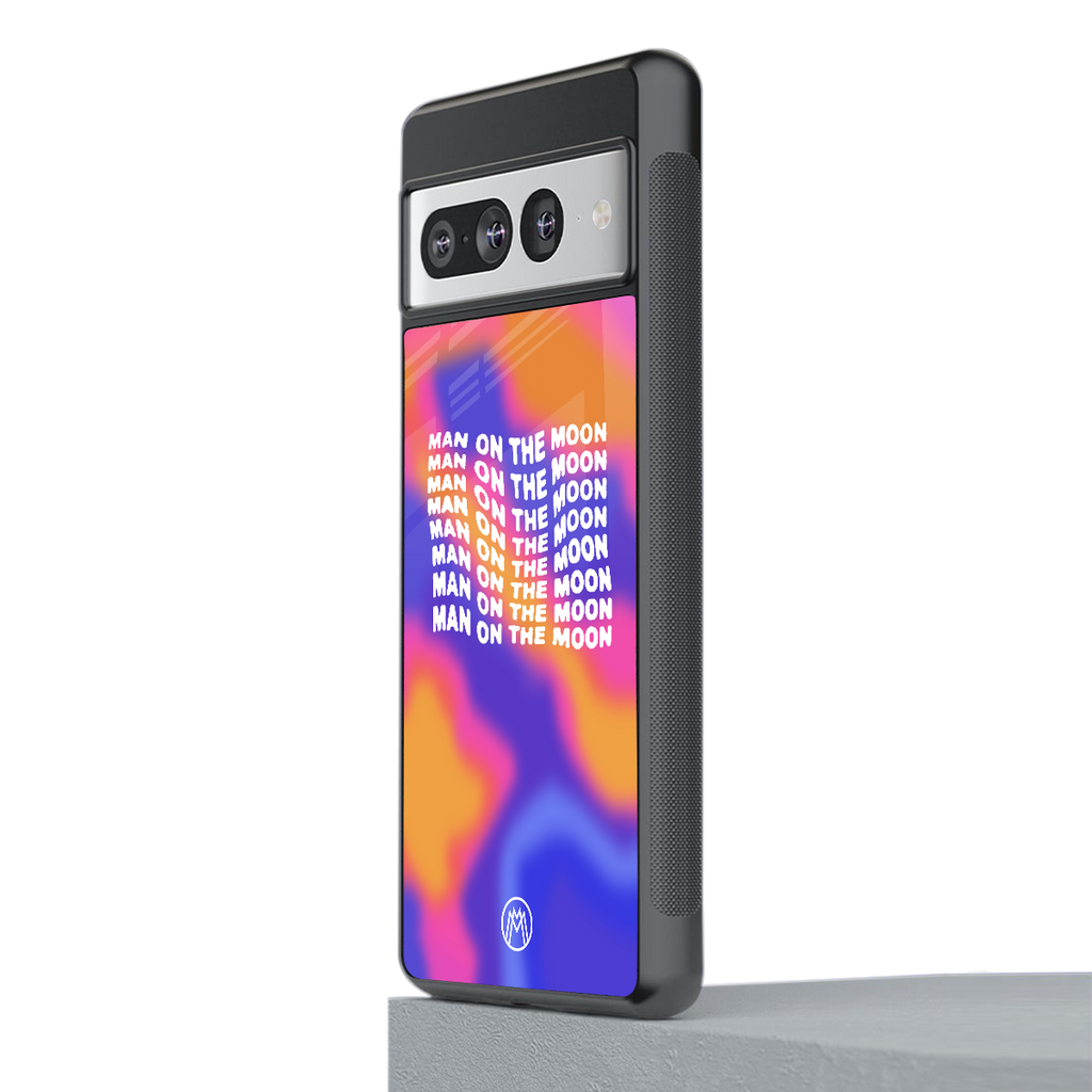 moon man back phone cover | glass case for google pixel 7 pro