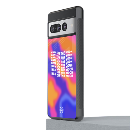 moon man back phone cover | glass case for google pixel 7 pro