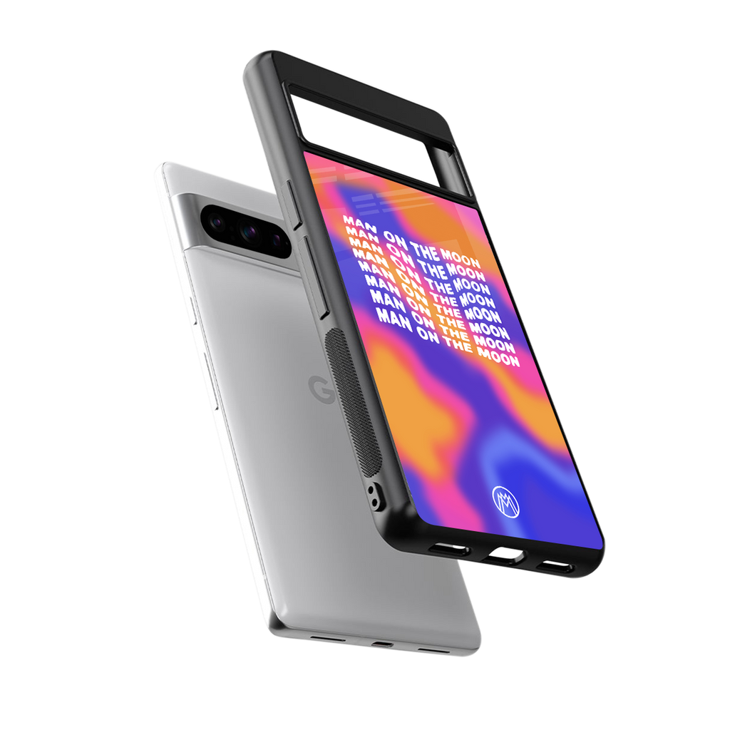 moon man back phone cover | glass case for google pixel 8 pro