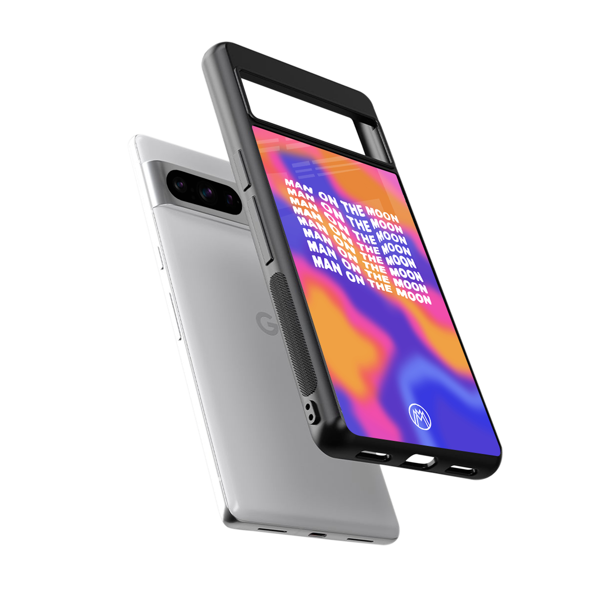 moon man back phone cover | glass case for google pixel 8 pro