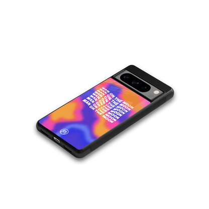 moon man back phone cover | glass case for google pixel 8 pro