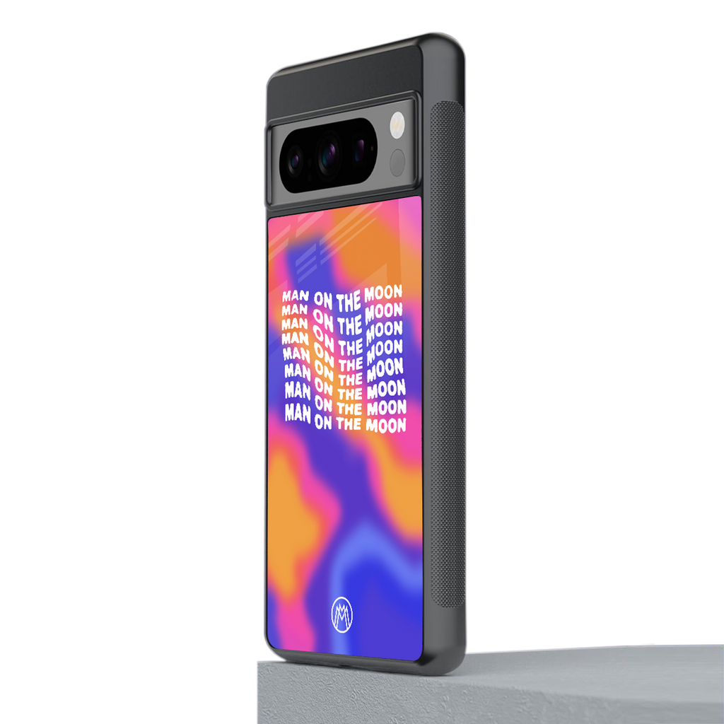 moon man back phone cover | glass case for google pixel 8 pro