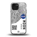 moon space back phone cover | glass case for iphone 13 mini