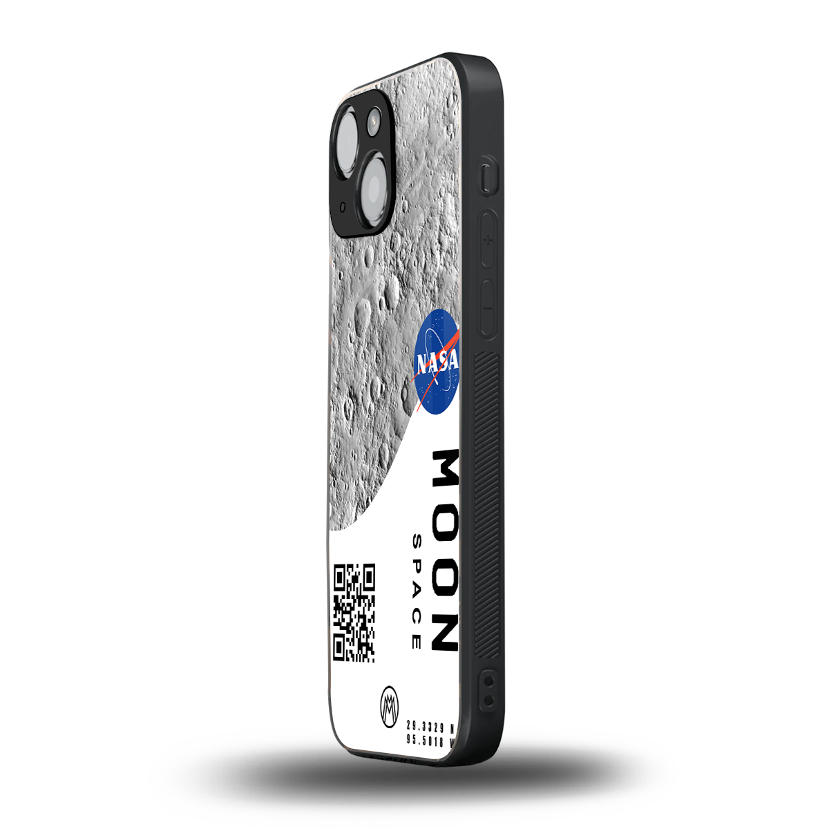 moon space back phone cover | glass case for iphone 13 mini
