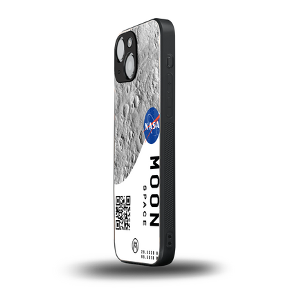 moon space back phone cover | glass case for iphone 13 mini