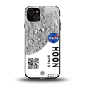 moon space back phone cover | glass case for iphone 14 plus