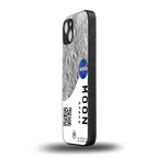 moon space back phone cover | glass case for iphone 15 plus