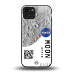 moon space back phone cover | glass case for iphone 15