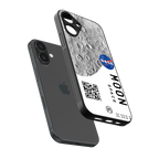 moon space back phone cover | glass case for iphone 16 plus