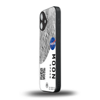 moon space back phone cover | glass case for iphone 16 plus