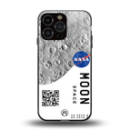 moon space back phone cover | glass case for iphone 16 pro max