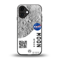 moon space back phone cover | glass case for iphone 16