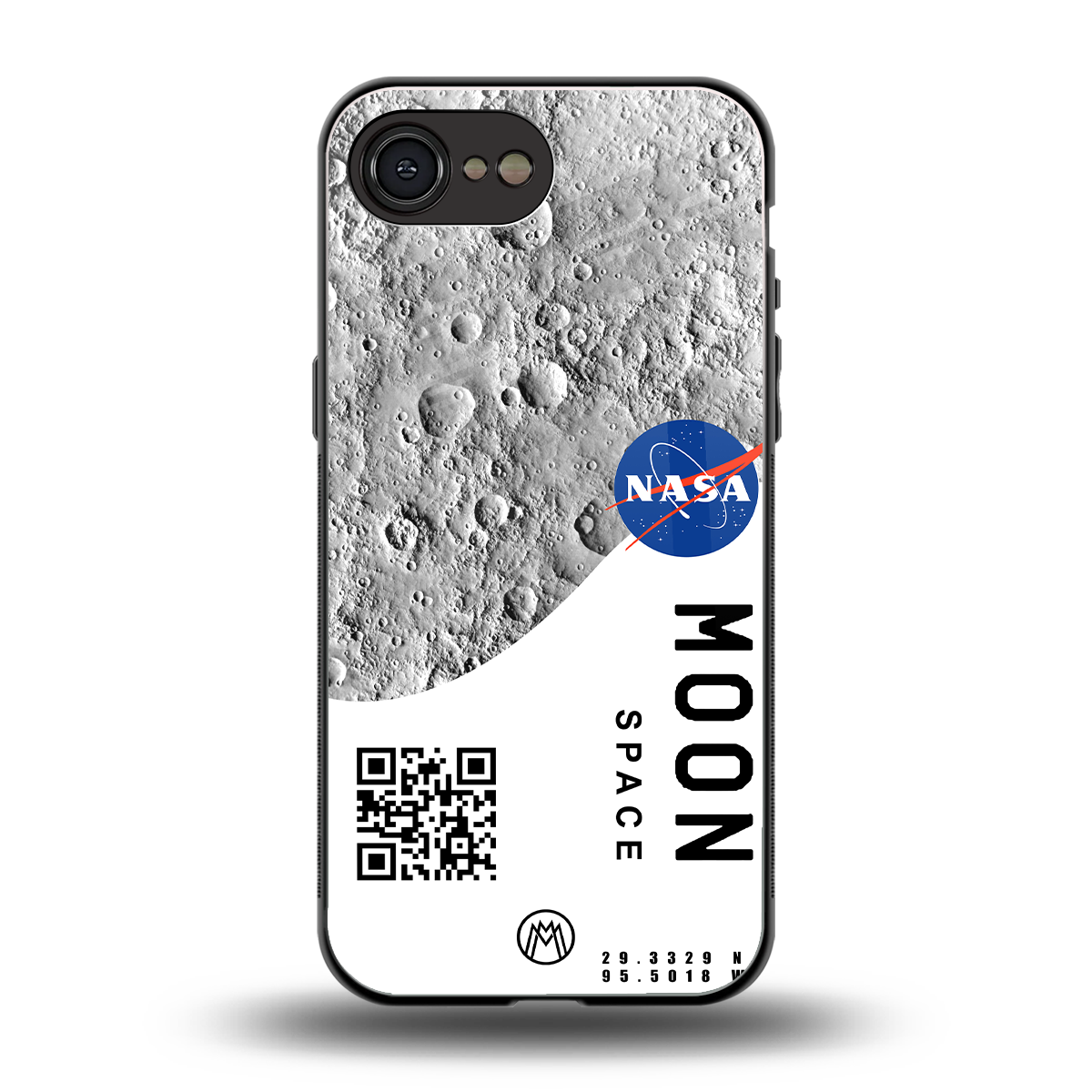 moon space back phone cover | glass case for iphone 16e