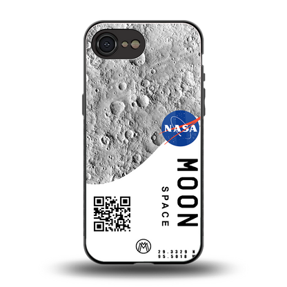 moon space back phone cover | glass case for iphone 16e