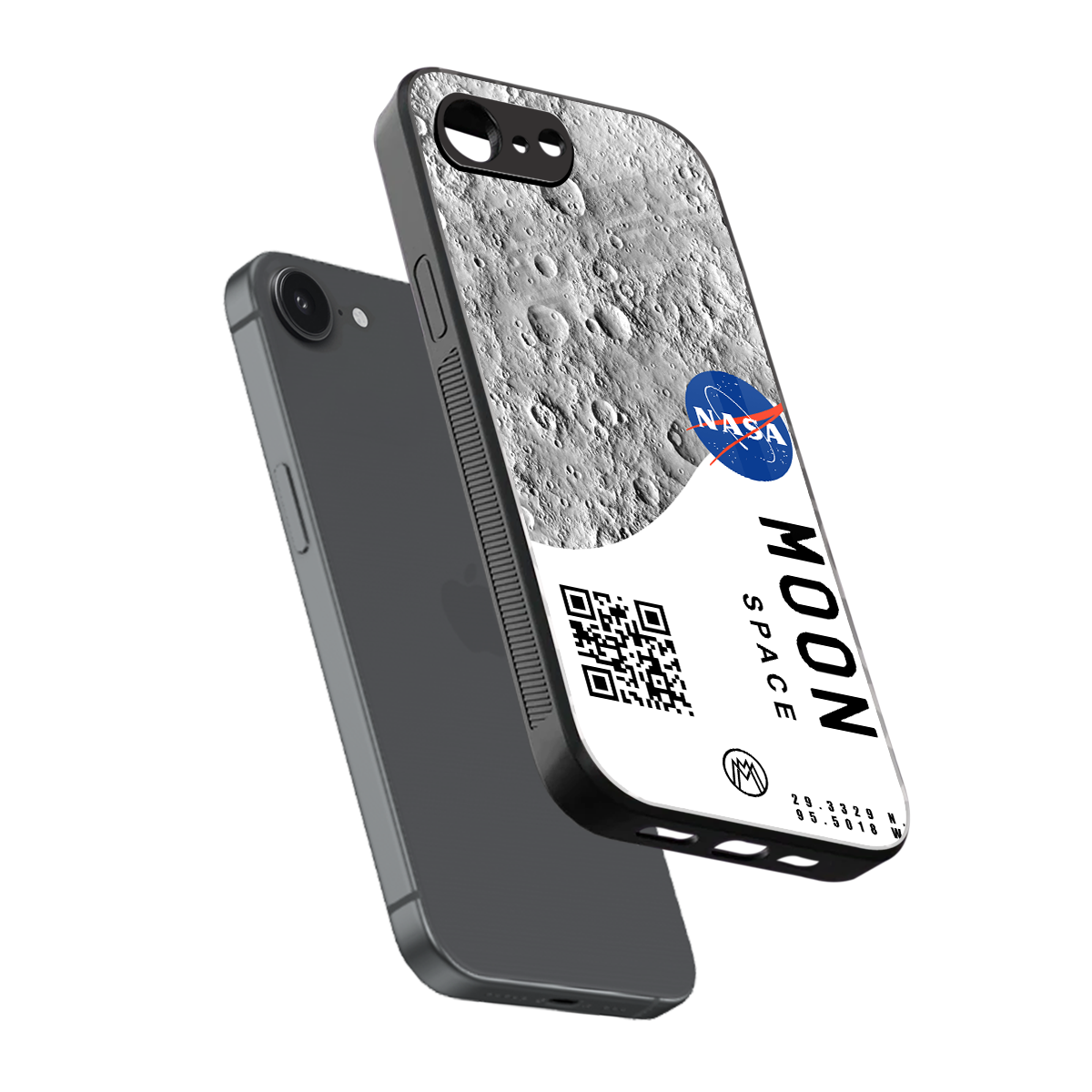 moon space back phone cover | glass case for iphone 16e