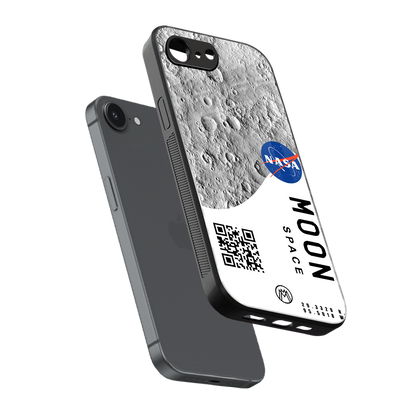 moon space back phone cover | glass case for iphone 16e