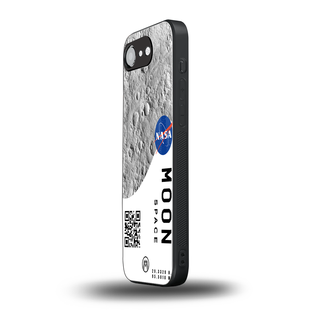 moon space back phone cover | glass case for iphone 16e
