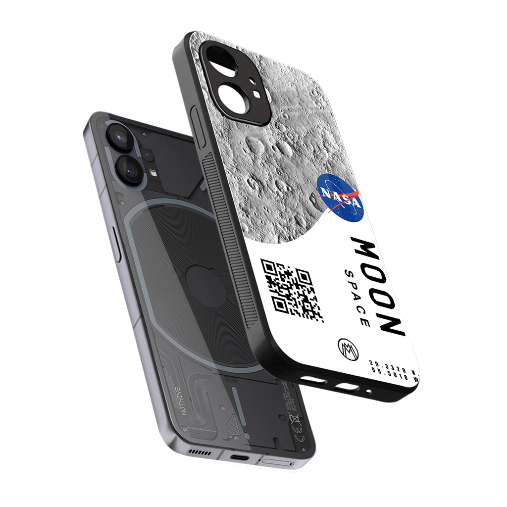 moon space back phone cover | glass case for nothing phone 1