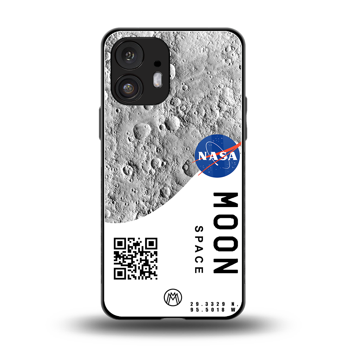 moon space back phone cover | glass case for nothing phone 2