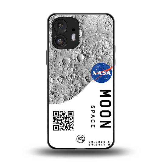 moon space back phone cover | glass case for nothing phone 2