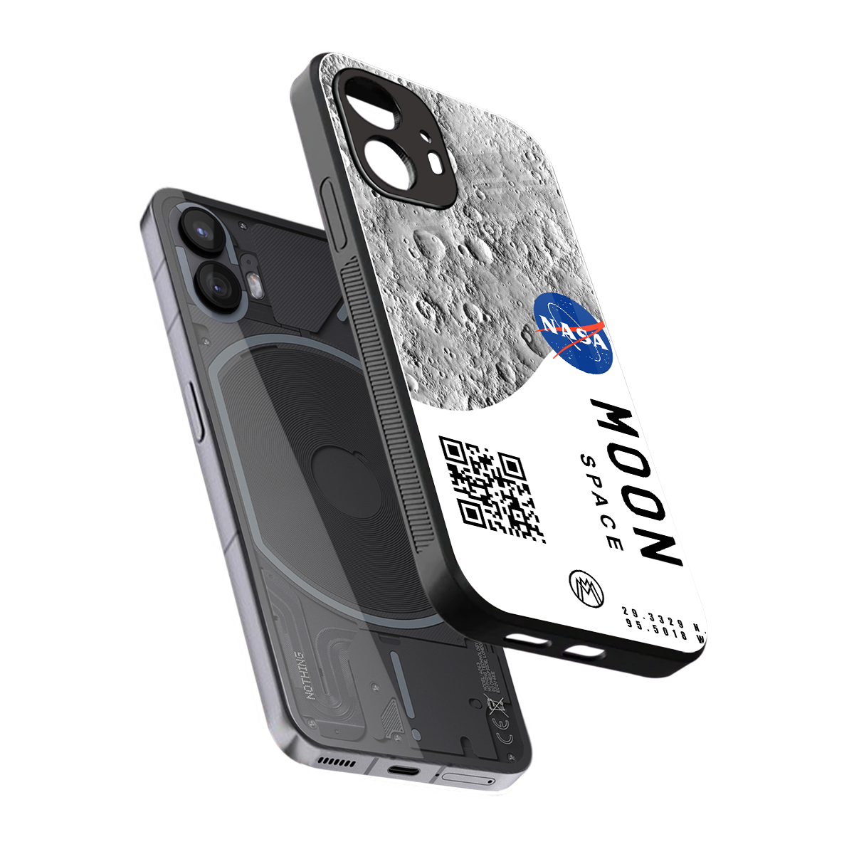moon space back phone cover | glass case for nothing phone 2