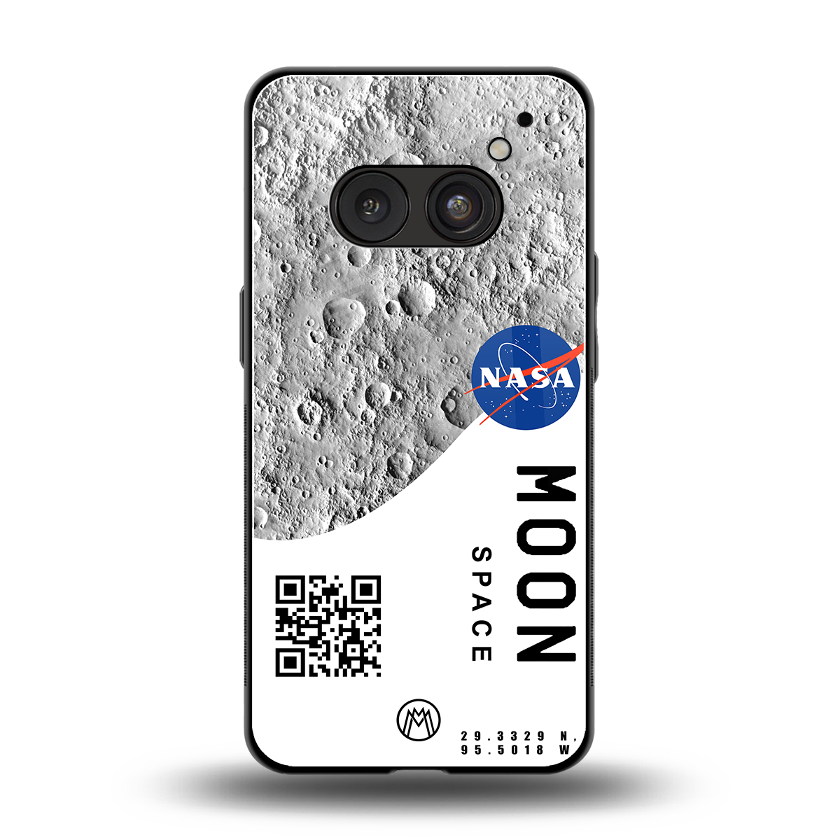 moon space back phone cover | glass case for nothing phone 2a