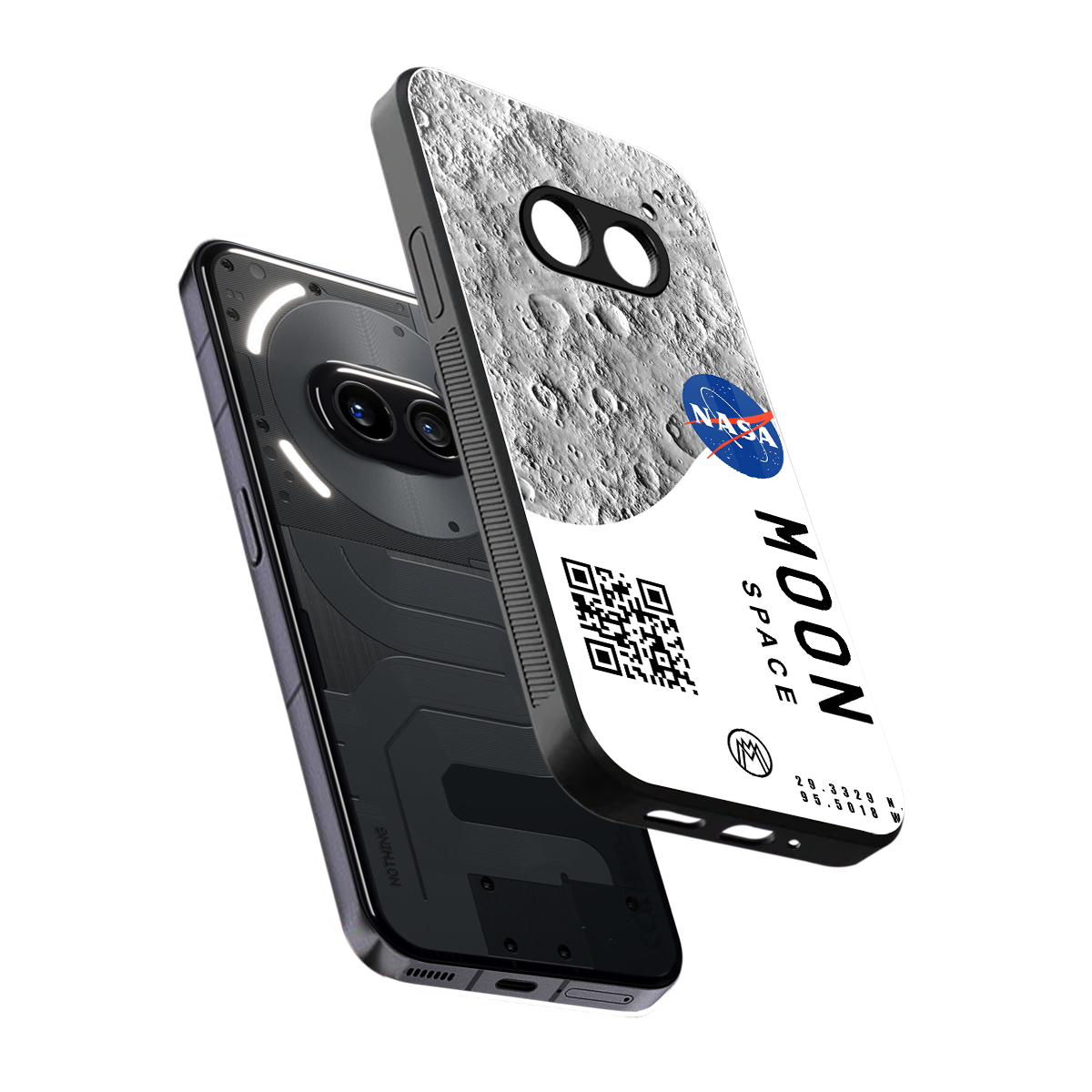 moon space back phone cover | glass case for nothing phone 2a