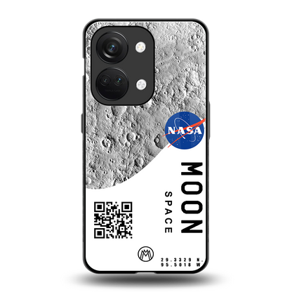 moon space back phone cover | glass case for oneplus nord 3