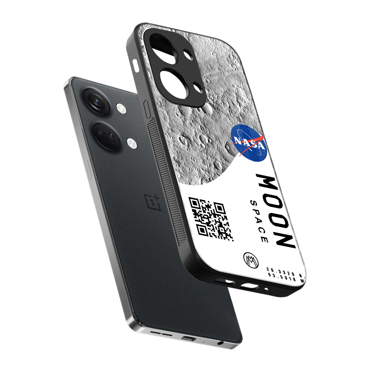 moon space back phone cover | glass case for oneplus nord 3