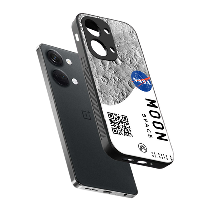 moon space back phone cover | glass case for oneplus nord 3