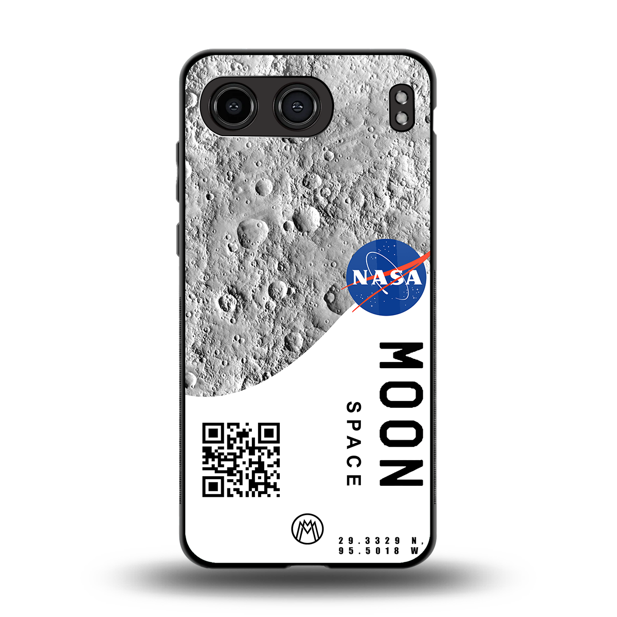 moon space back phone cover | glass case for oneplus nord 4