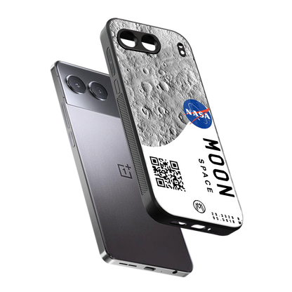 moon space back phone cover | glass case for oneplus nord 4