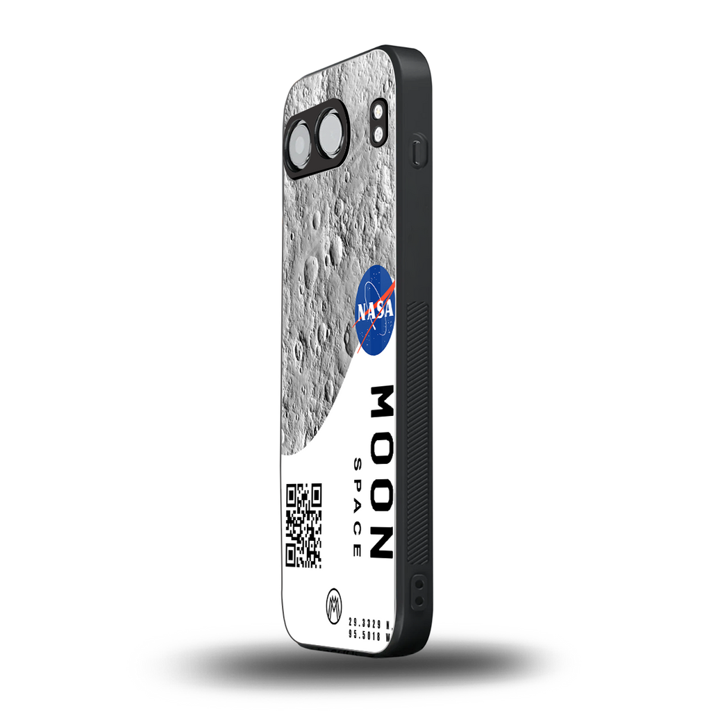moon space back phone cover | glass case for oneplus nord 4