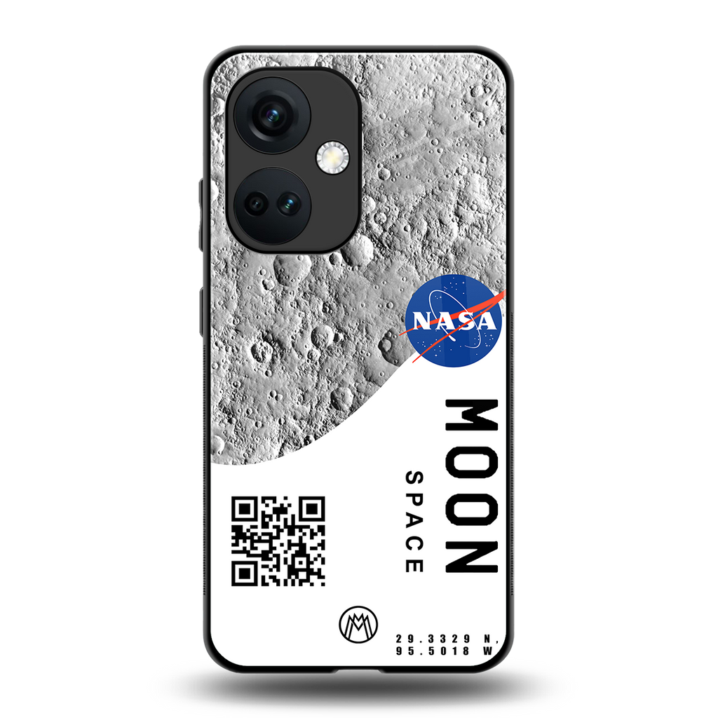 moon space back phone cover | glass case for oneplus nord ce 3