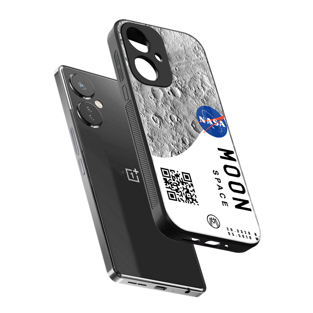 moon space back phone cover | glass case for oneplus nord ce 3